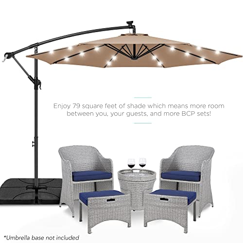 Best Choice Products SKY5708 10Ft Solar Led Offset Hanging Market Patio Umbrella thumb #1