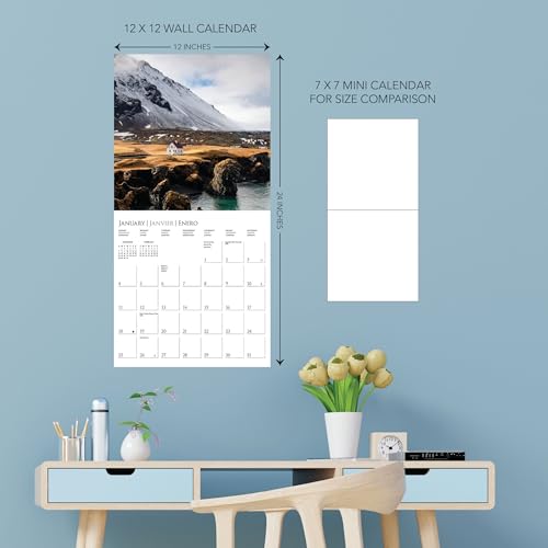 Graphique 2026 Unforgettable Destinations Wall Calendar | 12” x 12” | Thick Paper | Home & Office Organizer | Large Monthly Grid | 3 Languages & Marked Holidays | 4 Month Preview Page for 2027