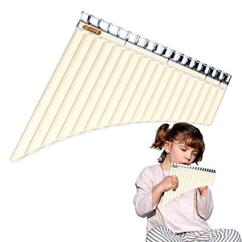 Storaffy 3 Pcs Flûtes de Pan, Pan Pipes C Instrument de Musique pour Adultes Enfants, Pan Pipes C Instrument de Musique, 18 tuyaux Pan Flute Eco-Friendly C Tone Easy Learn Pan Flute
