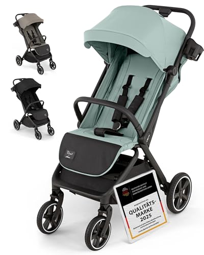 Hartan Clixx Buggy Kinderwagen – Reisebuggy ab 6 Monate, klein zusammenklappbar, höhenverstellbar, mit Sonnen- & Regenschutz, ideal für unterwegs (Mint)