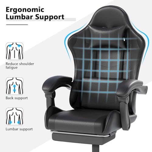 OS MOTOR Gaming Chair with Headrest and Footrest #TOP6