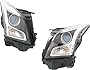 Evan Fischer Headlight Set of 2 Compatible with 2013-2018 Cadillac ATS Primed CAPA Driver and Passenger Side