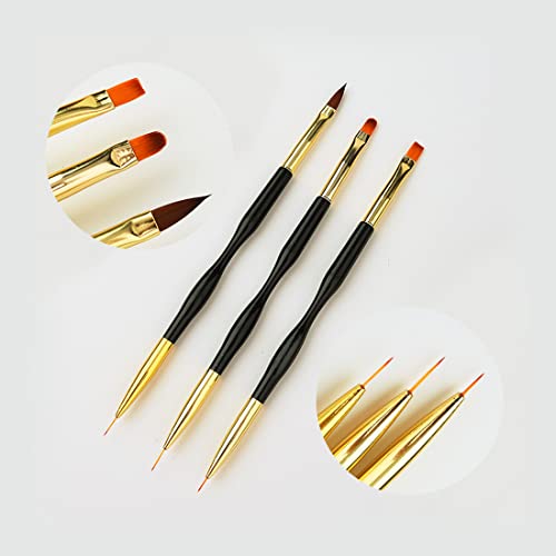 Zeayebsr 3 Stück Gelnagel Pinsel,gelnägel pinselset Gel Pinsel Set für Nailart Pinsel Nagelzubehör,Acrylfingernägel Nailart Maniküre Nagelzubehör – Bild 4