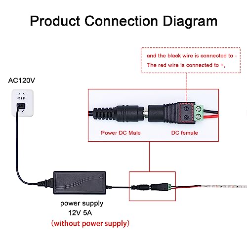 YUNBO 12V Blue LED Strip Lights Narrow 4mm Width Super Thin 16.4ft/5M 600LEDs SMD2835 Self Adhesive Flexible LED Tape Light No Waterproof Cuttable for Bedroom Kitchen Cabinet