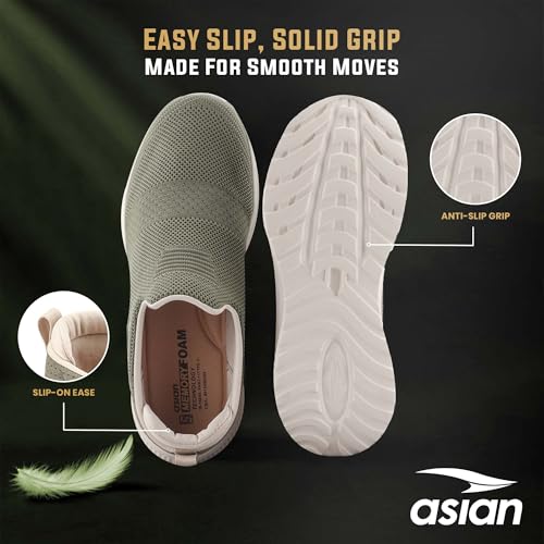 Image of ASIAN Wonderwalk-22 Men's Walking Shoes with Soft Memory Foam Insole, Breathable Knit Upper & Lightweight Bouncy EVA Sole | Ideal for Casual Wear, Jogging, & Travel