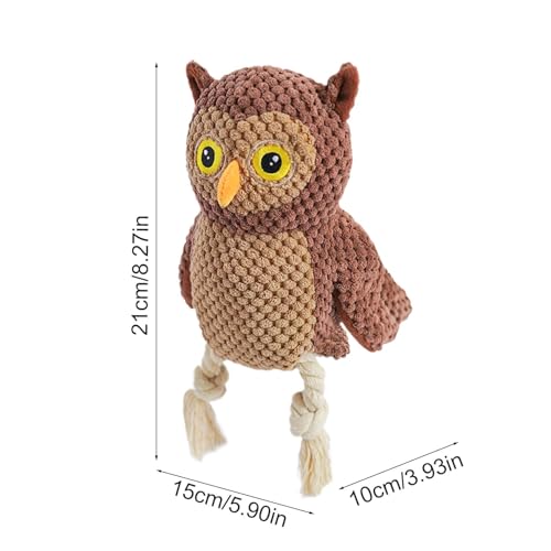 Rqrdww Owl Dog Toy, Squeaky Dog Toy, Interactive Dog Chew Toy, Chew Squeaky Toy for Dogs, Pet Chew Toy Owl, Dog Toy for Small Dogs, Medium Dog Chew Toy, Large Dog Interactive Toy-2