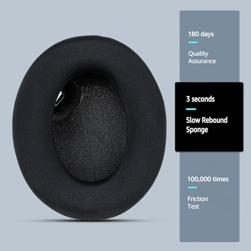 Almohadillas de reemplazo para auriculares Sony WH-1000XM4, almohadillas con tela suave y espuma viscoelástica, cojines transpirables miniatura 5