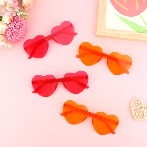 Image of Heart Sunglasses 12 /18 /24 Pcs Heart Shaped Glasses for Women Cute Funny Party Glasses Party Favors Accessories