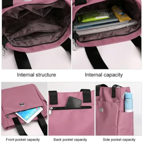Gloryboom Shoulder Bag,Multi-Pocket Large Capacity Water Repellent Multi Pocket Nylon Shoulder Bag for Travel Work4