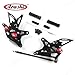 Arashi Version 2.0 Adjustable Rearsets for Kawasaki Ninja ZX6R ZX636 2009-2014, Black