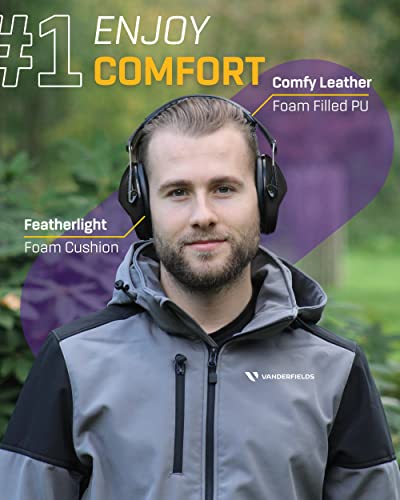 Vanderfields Shooting Ear Protection Earmuffs - Cancelling Safety Ear Muffs For Noise Reduction Hearing - Adult #TOP5