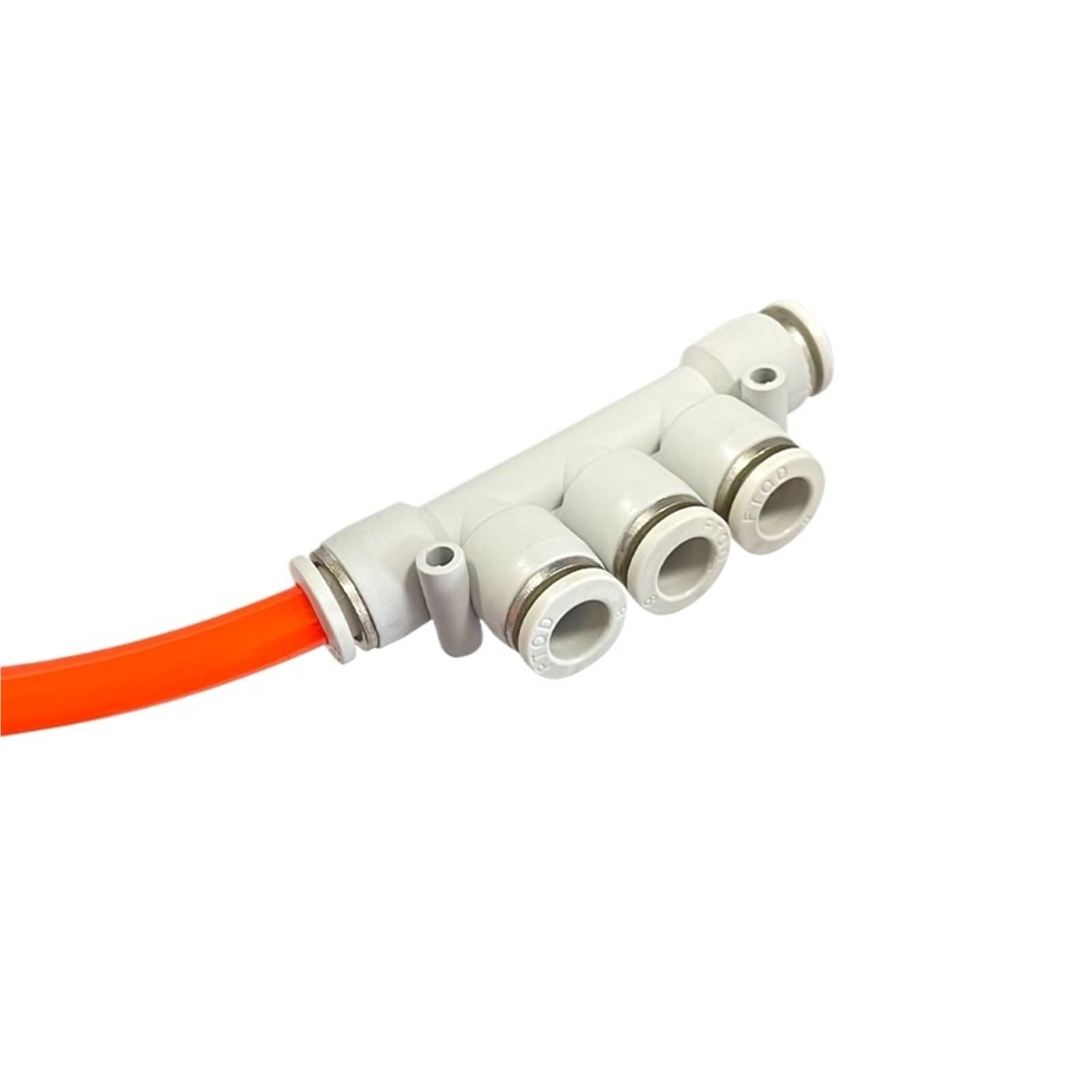 Conector rápido neumático blanco de 30 piezas, accesorios de tubo de plástico reutilizables de 5 vías