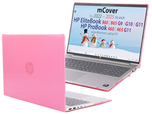 mCover Case Only Compatible for 20222025 16 HP ProBook 460 | 465 G11 & EliteBook 860 | 865 G9 G10 G11 Series Windows Notebook PC (Not for Other HP Models)- Pink