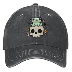 Cute Frog Sitting on a Skull