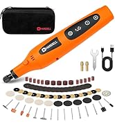 HARDELL Cordless 4V Rotary Tool Kit, 6 Adjustable Speed with Digital Display, Rotary Tool wit...