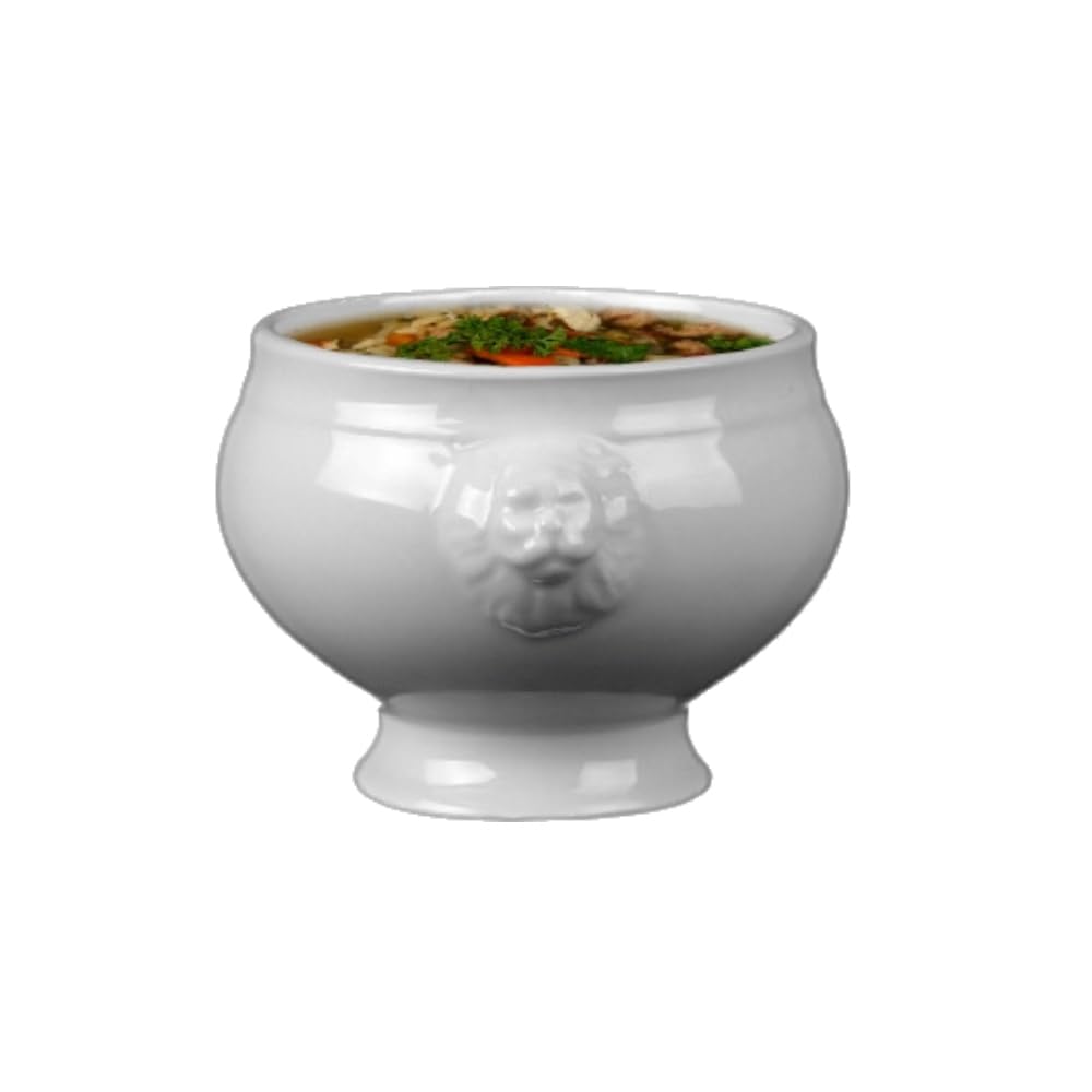 Holst Porzellan LK 045 SO Lot de 6 terrines en porcelaine 0,45 L Blanc/Gris 14,5 x 10,5 x 8,5 cm