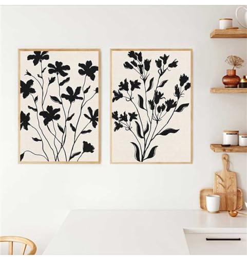 Affiche de fleurs sauvages style nordique pour créer une ambiance sereine chez soi