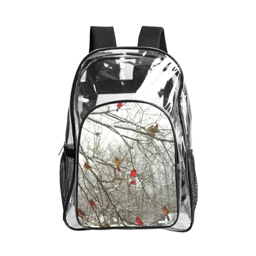 Sac à livres transparent résistant avec imprimé d'arbres de bouleau