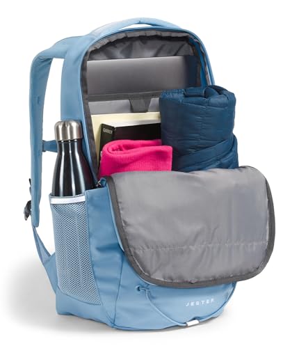 THE NORTH FACE Women's Jester Everyday Laptop Backpack | Commuter Travel Bag with Laptop Sleeve, Water-Repellent Finish, Spacious Compartment, Steel Blue, One Size3
