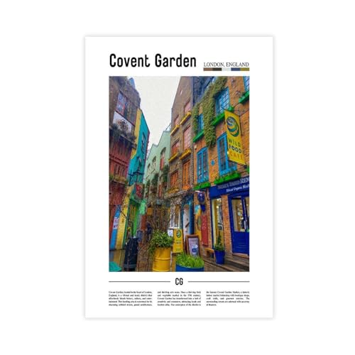 Famous Landscapes from The Europe Are Covent Garden Canvas Art Wall Decor Posters Home Bar Restaurant Garage Cafe Logo Gifts 20x30inch(50x75cm)