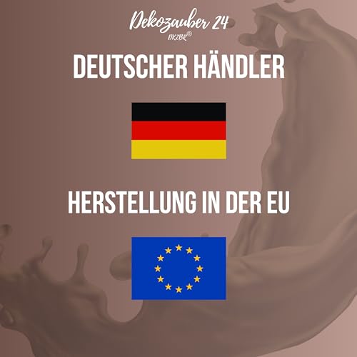 Dekozauber24 Kuvertüre Drops, braun, 750g, mit Vollmilchschokolade Geschmack, Deco Melts Chips mikrowellengeeignet, für Cake Pops, Torten, Kuchen, Drip oder Glasur