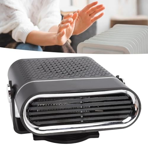 2 In 1 Car Heater 150W 12V DC Portable Heater With 360° Free Rotary Adjustment, Plugs Into Cigarette Lighter, Quick Heating Defrost And Defogger Fan, Ideal For Winter Driving