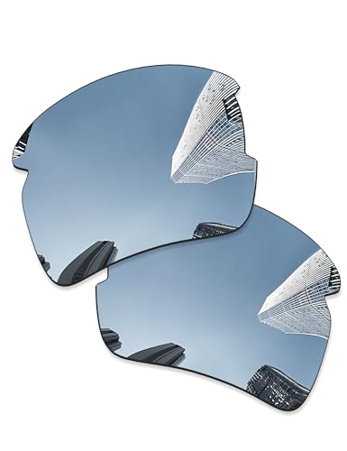 Image of 4 Pairs Ploarized Replacement Lenses for Oakley Flak 2.0 XL OO9188 Sunglasses - Black + Silver Titanium + Ice Blue + Fire Red