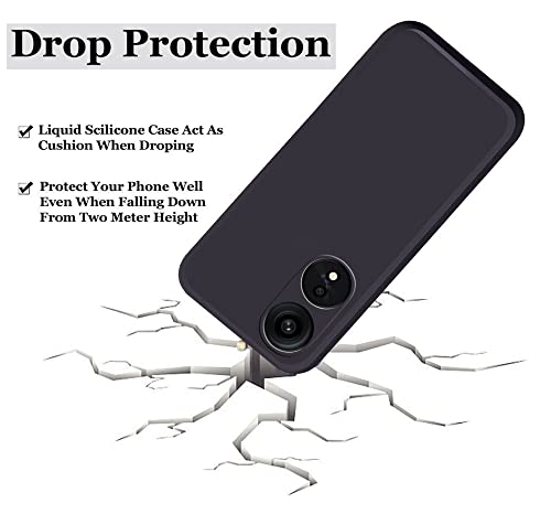 Image of A rtistque Liquid Silicone Back Cover Case for Oppo A1 Pro Matte Shockproof TPU Soft Flexible with Camera Protection - Black
