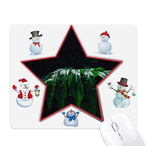 Tapis de souris feuilles et bonhomme de neige pour votre espace de télétravail