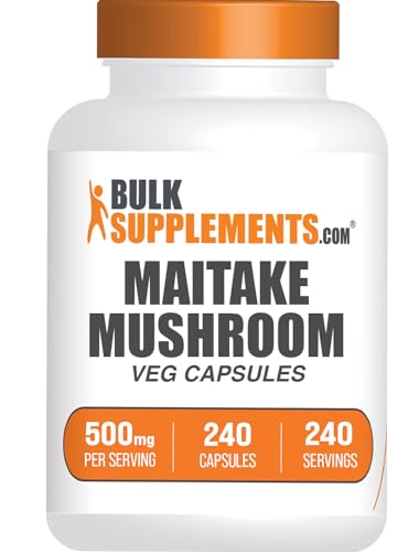 BulkSupplements.com Maitake Mushroom Capsules - Mushroom Supplement Maitake Mushroom Extract - Vegan 1 Capsule per Serving 240 Veg Capsules (Pack of 1)