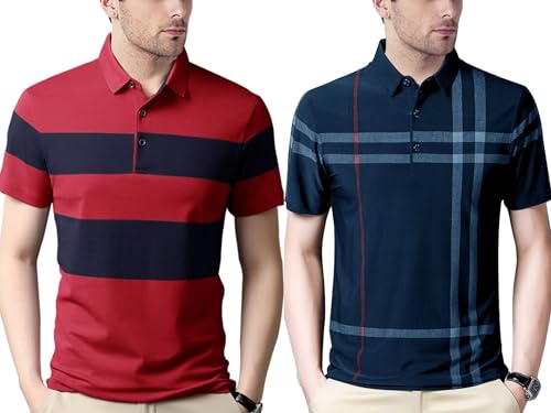Image of Noble Monk Men's Polycotton Regular Fit Polo T-Shirt Half Sleeves |Polo Collar | Casual T-Shirt
