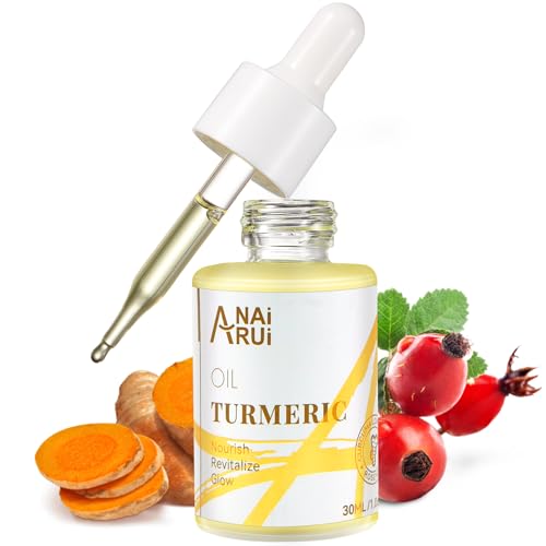 ANAiRUi Turmeric Face Oil, Anti-Aging Skin Care for Face Neck and Eyes Area