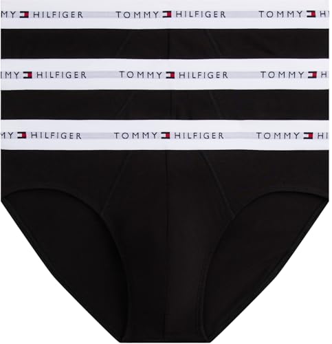 Tommy Hilfiger 3P Brief DTM Um0Um03471, Breve, Uomo, Giallo (Black/Black/Black White WB), M