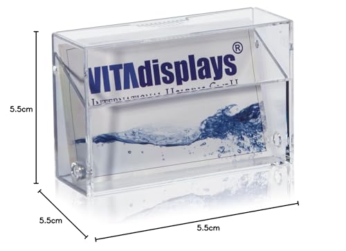 VITAdisplays® Visitenkartenbox/Visitenkartenhalter/variabel zur Aufbewahrung oder als Visitenkartenständer, glasklar