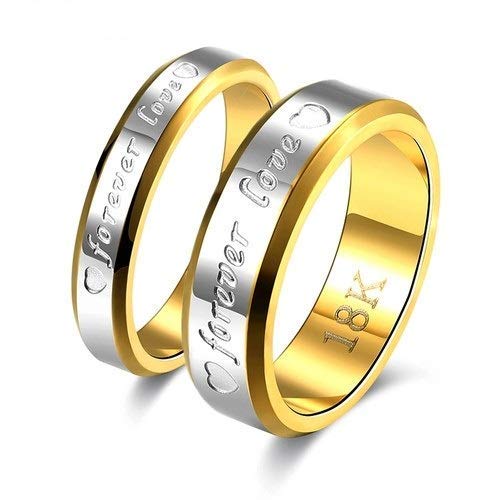 Exclusive Forever Love Titanium Forever Love Double Heart Couple Ring for Unisex Adult-image-21