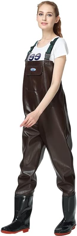 ウェーダー PVCウェーダー 90D 厚底ソール 滑り防止靴底 チェストハイウェダー 23~28.5cm 水場仕事 釣り 田植え 水