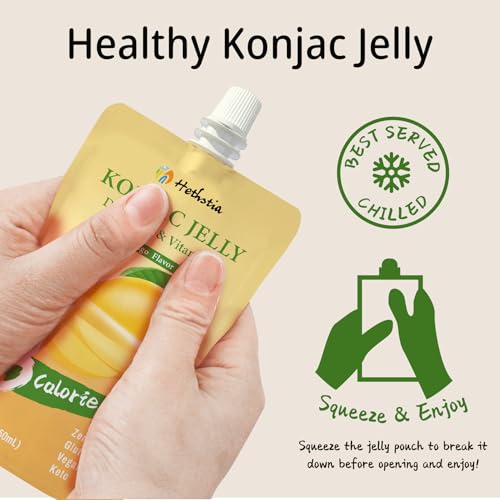 Hethstia Konjac Jelly Pouch Drinkable Mango Flavor, 10 Pack, Vegan - image 5