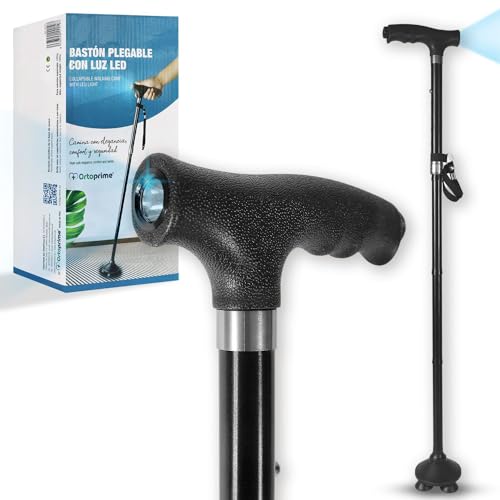 OrtoPrime Bastone Pieghevole con Luce LED