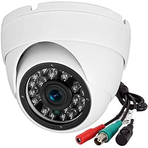 Analog CCTV Camera HD 1080P 4-in-1 (TVI/AHD/CVI/960H Analog) Security Dome Camera Outdoor Metal Housing, 24 IR-LEDs True Day & Night Monitoring 3.6mm Lens (White)