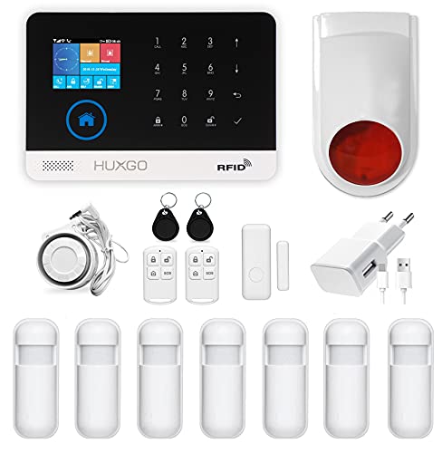 Huxgo, Hxa003, Sistema De Alarma Inalámbrico Con 7 Detectores De Movimiento Y Segunda Sirena Inalámbrica, Módulos: Wifi Gsm 4g Lte, Aplicación Tuya Smart, Sms, Control Desde El Teléfono, Español Huxgo, Hxa003, Sistema De Alarma Inalámbrico Con 7 Detectores De Movimiento Y Segunda Sirena Inalámbrica, Módulos: Wifi Gsm 4g Lte, Aplicación Tuya Smart, Sms, Control Desde El Teléfono, Español