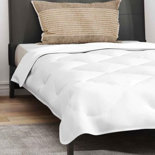 Duvet avec oreiller en microfibre blanche haut de gamme pour literie chic