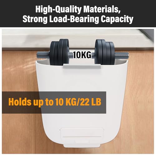 Image of 1.8 Gallon Compost Bin Kitchen for Kitchen Counter /Sink, Hanging Trash Can, Small Trash Can for Home /Bathroom /Cupboard /Outdoor /Camping /RV(White,40 Compostable Trash Bags)