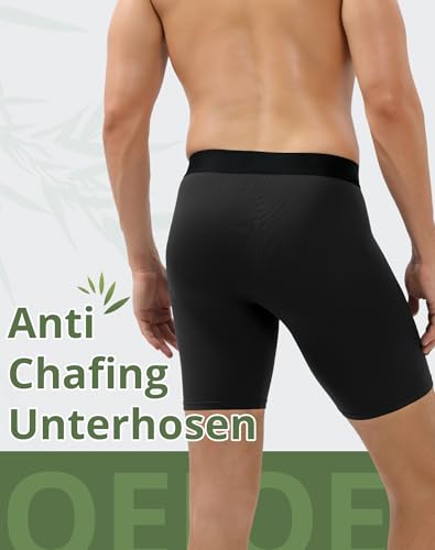 Bóxers largos de bambú para hombre ropa interior cómoda para el día a día pack de 3 3