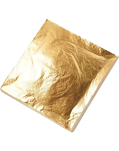 Image of GSWC 300Pc Metallic Gold Silver Copper Foils Clarity Foils Sheets Gliding Foils Imitation Foils For Diye,Fram,Art & Craft,Furniture Decoration Etc (Gold+Silver+Copper 100 Each) 8X8 Cm