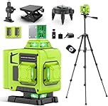Laser Level with Tripod, CinusLinus Laser Level 360 Self Leveling with 165ft Green Laser, for Construction and Picture Hanging, DIY or Professional Job Site