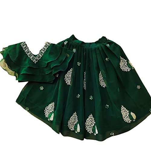 Image of Helene Girl's Georgette Silk Embroidered Readymade Lehenga Choli Set | 3-8 Years | Ethnic Wear |
