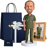 BobbleMy Custom Bobblehead, 6/7/8 inch Personalized Customized Bobbleheads Customization Dolls Figure Handmade Sculpture Gifts Based on Your Photos for Boyfriend, Husband, Friends(Doctor)
