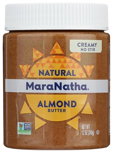 MaraNatha Natural Creamy Almond Butter, No Stir, 12 Ounce Jar