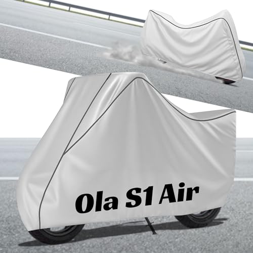 Image of Stylish Water Resistant Scooty Body Cover Compatible with Ola S1 Air & All Models | UV Protection, Dustproof, Heat Resistant, Two Wheeler | New All Weather Protection, Dust & Rain