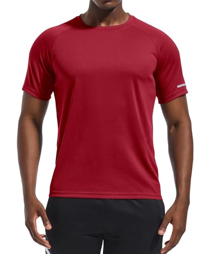 Image of Men's Quick-Dry Sportswear T-Shirts,4 /6 Pack Breathable Moisture Wicking Gym Tops for Training & Workout,Short Sleeve Tees